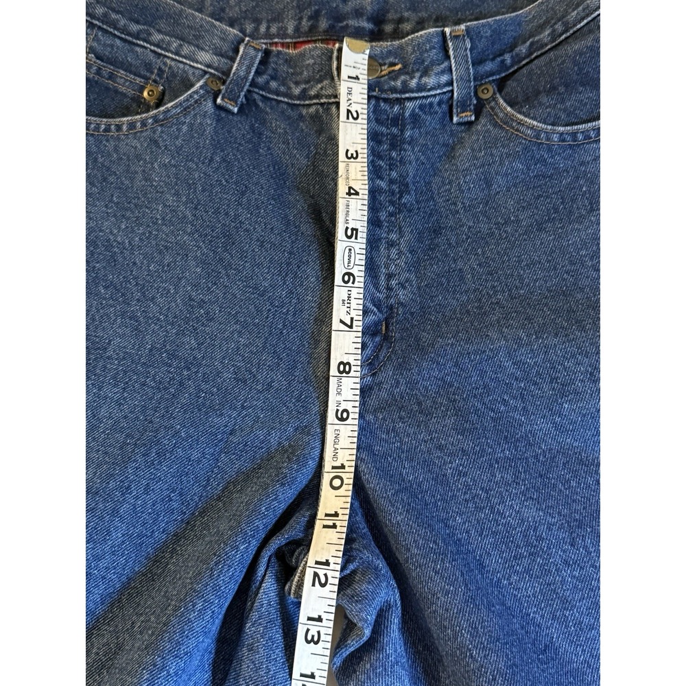 LL BEAN Flannel-Lined Women's Jeans Size 8 Long Warm & Stylish Vermont Vibes - Picture 11 of 12